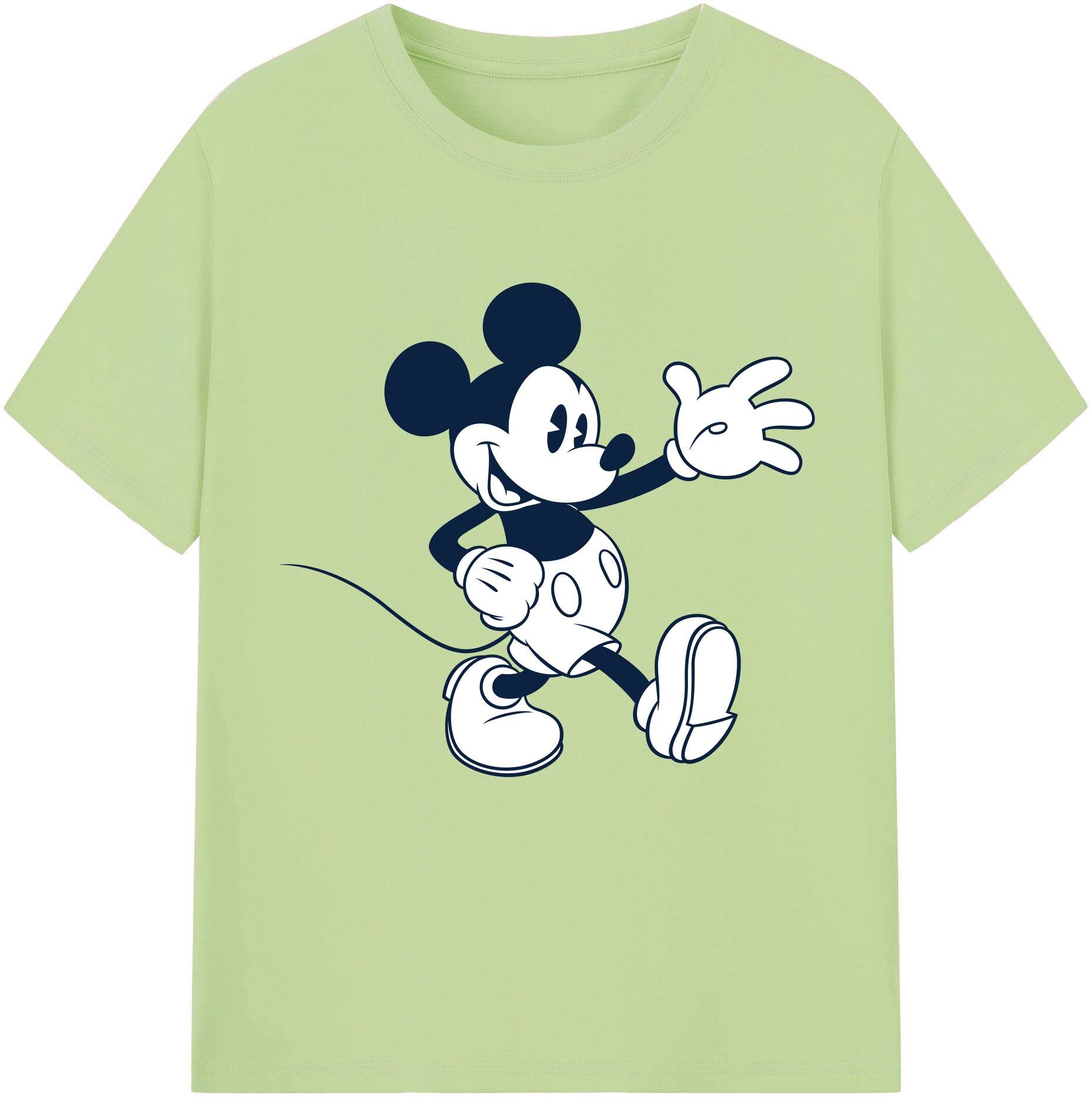 （画像用） ミッキーマウス Mickey Mouse 綿100％半袖Tシャツ（フロントプリント）